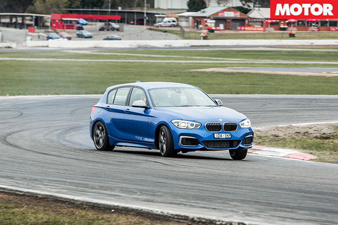 BMW M135i driving fast