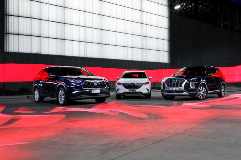 Toyota Kluger Grande Hybrid + Hyundai Palisade Highlander + Mazda CX-9 Azami
