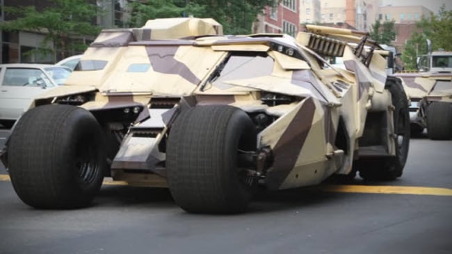 Batmobile Tumbler cruising in Pittsburgh