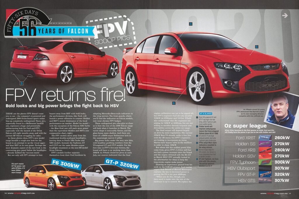 2007 Ford Falcon Next gen FG FPV scoop