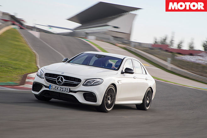 2017 Mercedes AMG-E63-S driving track