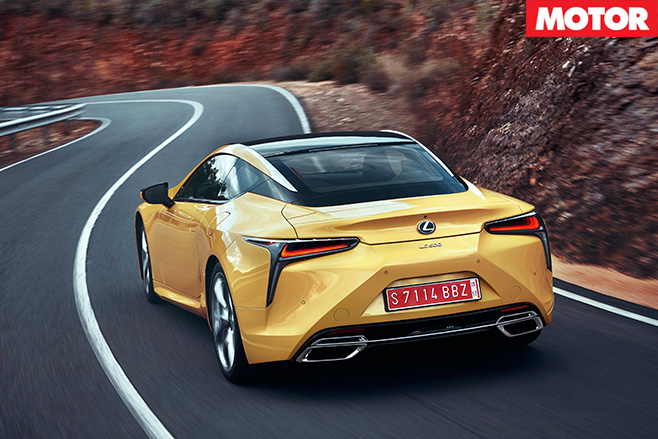Lexus LC500 rear driving