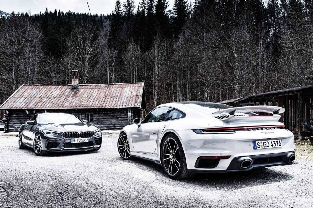 BMW M8 Competition v Porsche 911 turbo S comparison