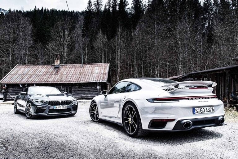 BMW M8 Competition v Porsche 911 turbo S comparison