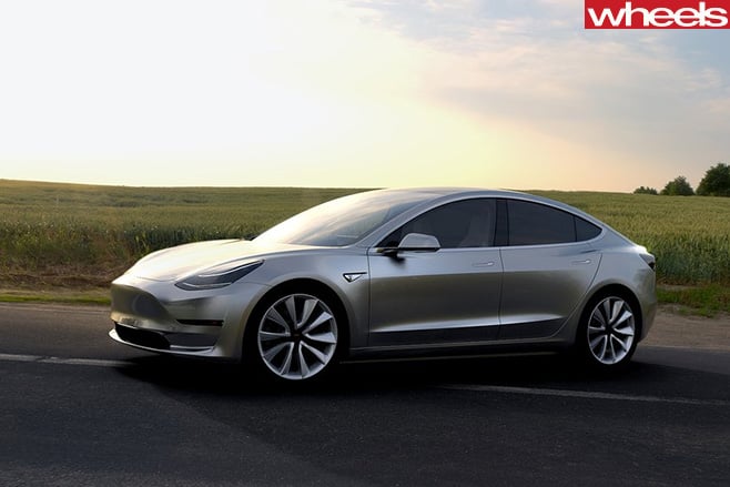 Silver -Tesla -Model -3