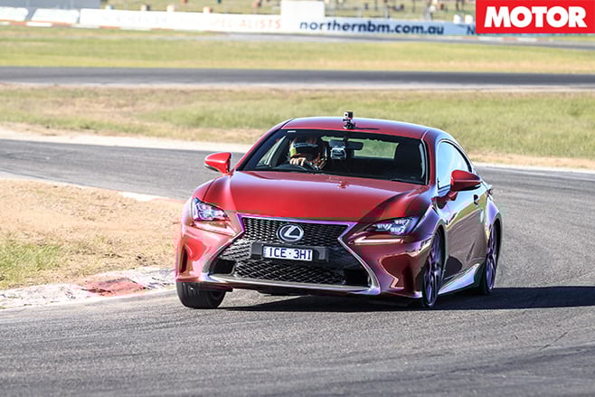 Lexus RC350 F-Sport driving
