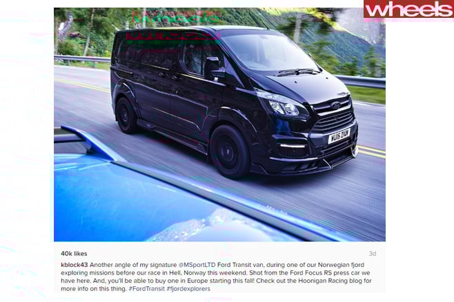 Ken -Block -Hoonigan -Ford -Transit -driving -tweet