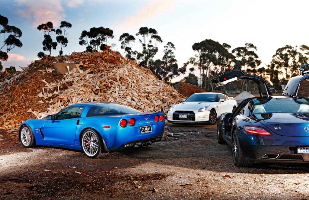 MOTOR archive 2011: Mercedes-Benz SLS v Nissan GT-R v Callaway Corvette Z06