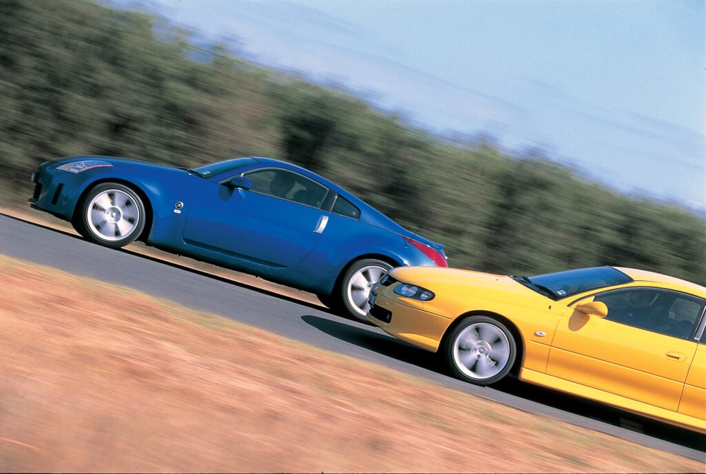 MOTOR Archive: Nissan 350z v Holden Monaro CV8