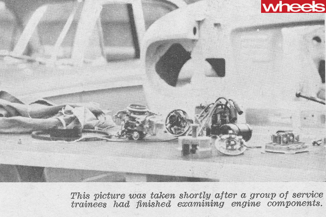 1960-Ford -Falcon -XK-engine -components -at -Ford -Factory