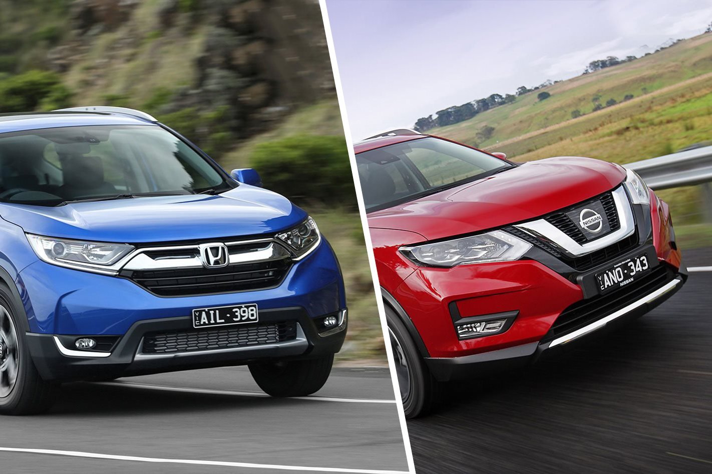 2017 Honda CR-V VTI-L v 2017 Nissan X-Trail ST-L comparison review
