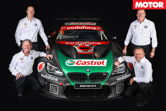 Team with the car