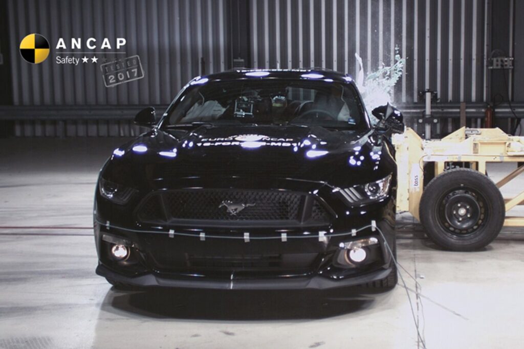 Ford Mustang ANCAP crash test