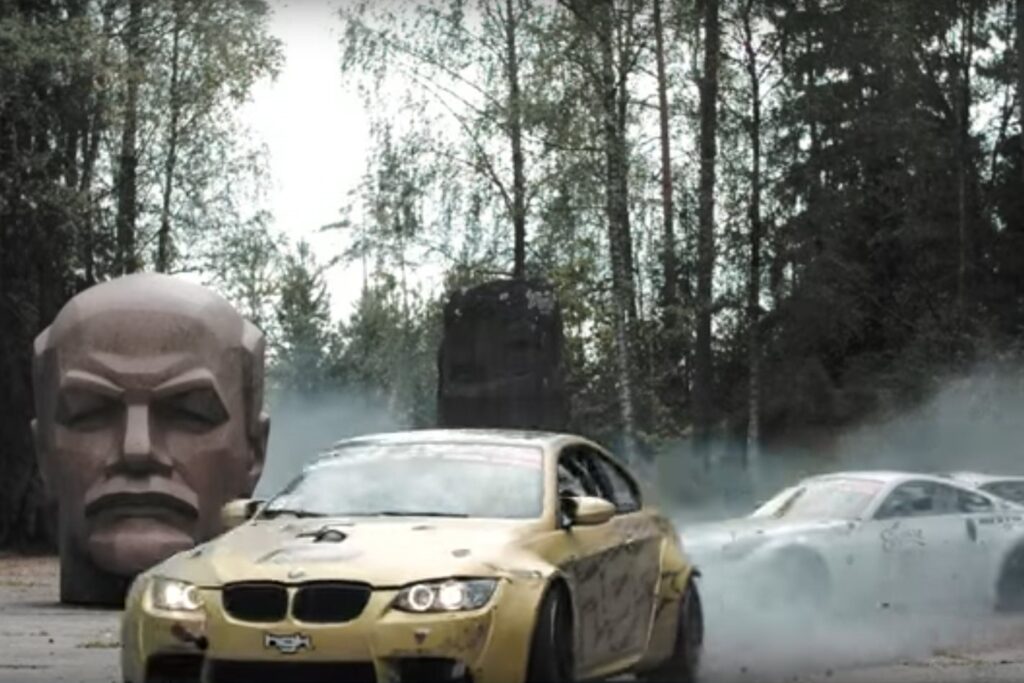 BMW drifting front side silo