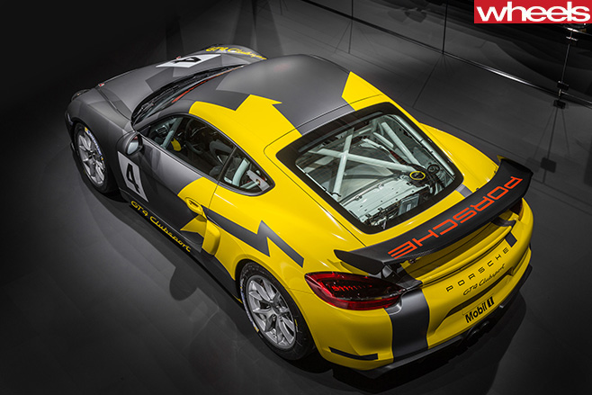 Porsche -Cayman -GT4-top -side -rear