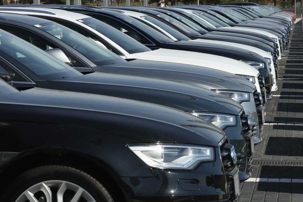 Volkswagen cars in parking lot