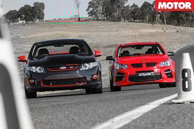 HSV GTS vs FPV GT R-Spec front