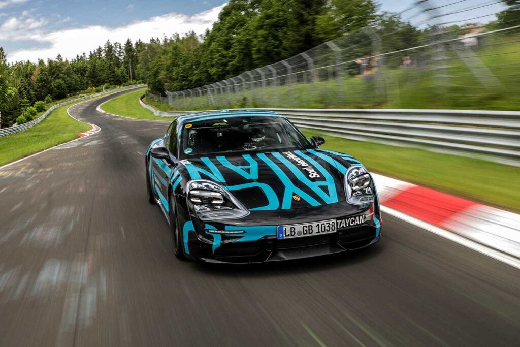 Porsche Taycan four-door electric Nurburgring record