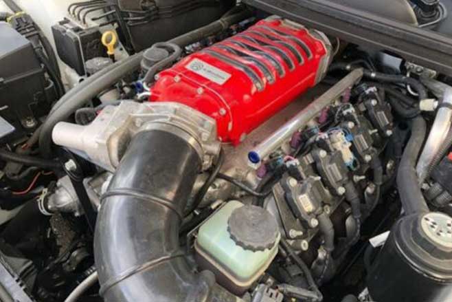 Supercharged V8 engine
