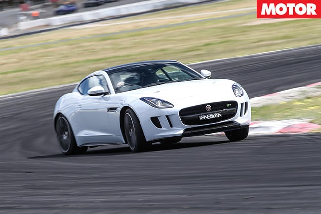 Jaguar F-type r awd turning