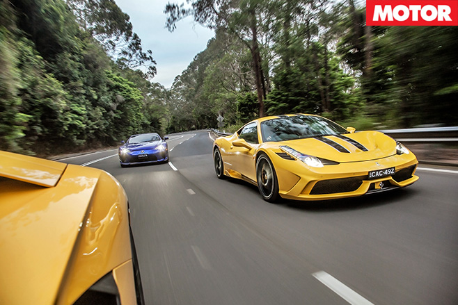Ferrari 458 Speciale Lexus LFA Lamborghini Aventador