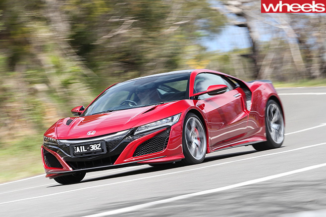 Honda -NSX-2017-side -front -driving