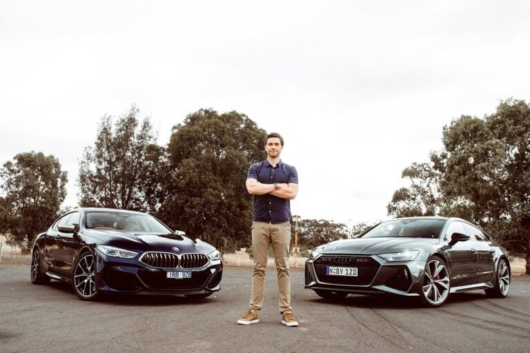 Audi RS7 vs BMW M850i drag race