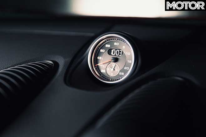 2018 Porsche 718 Cayman Chrono clock