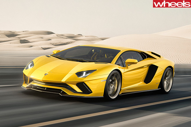 2017-Lamborghini -Aventador -S-Desert -side -front