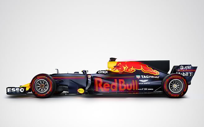 Formula 1 2017 red bull car side