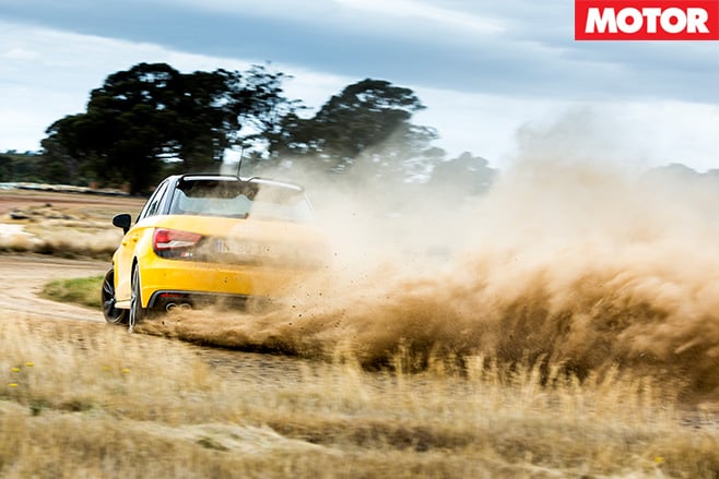 Audi S1 flicking dirt