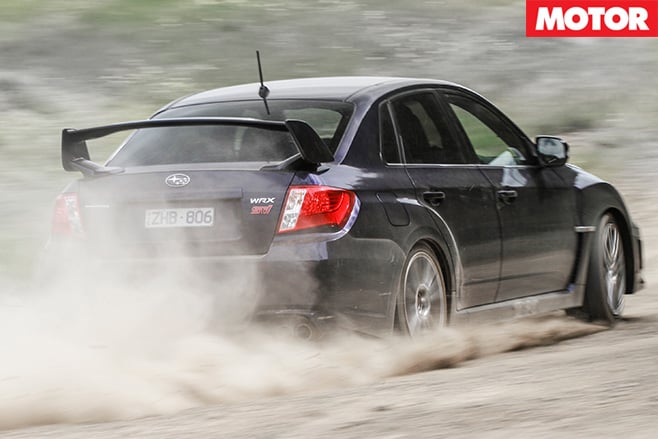 Subaru WRX STI wheel spin