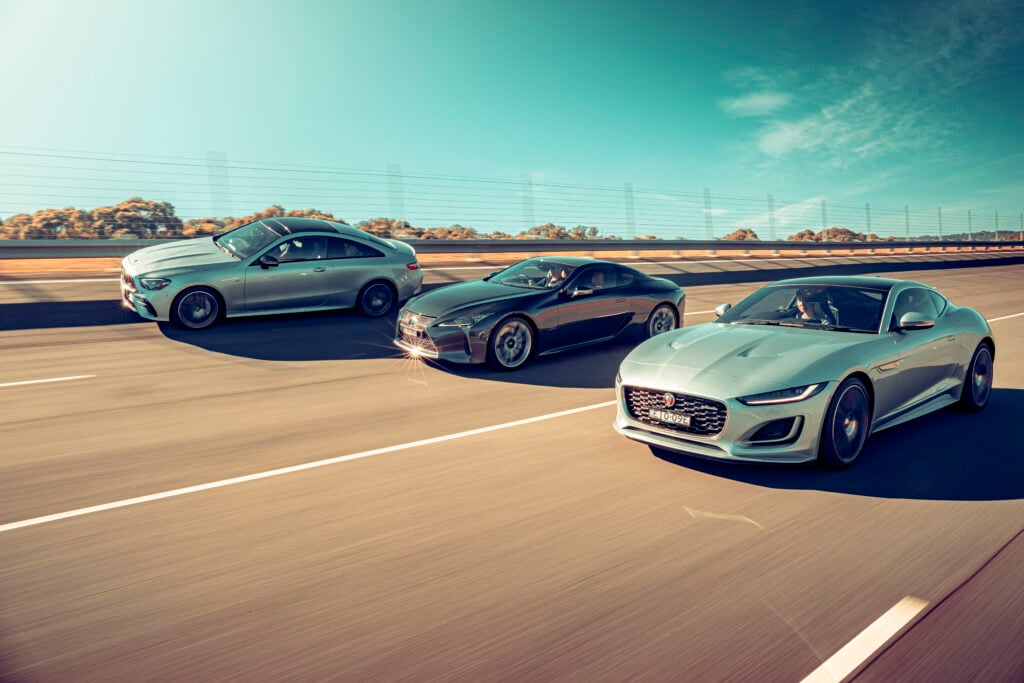 Jaguar F-Type P380 Lexus LC500 Mercedes-AMG E53 Comparison test