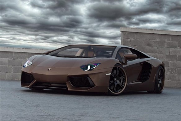Chocolate-brown Lamborghini Aventador looks tasty