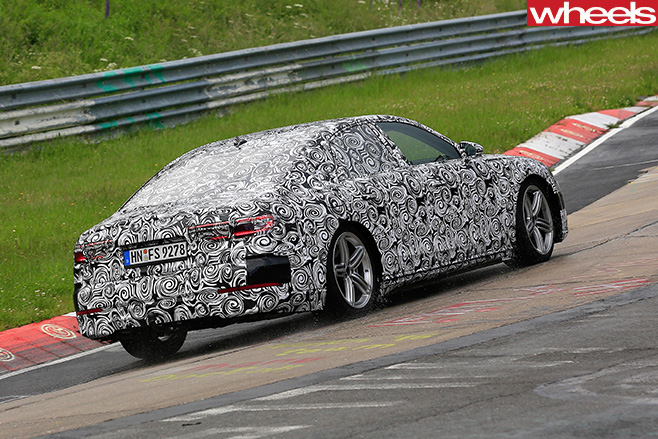 Audi -A8-driving -rear