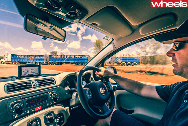 Stephen -Corby -driving -Fiat -Panda
