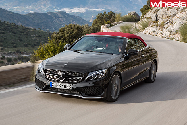 Mercedes -C43-AMG-front -roof -up
