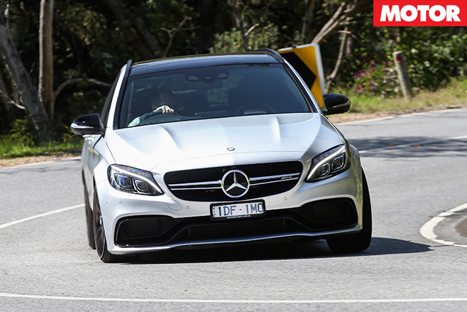 Mercedes-AMG C63 S Estate front turning