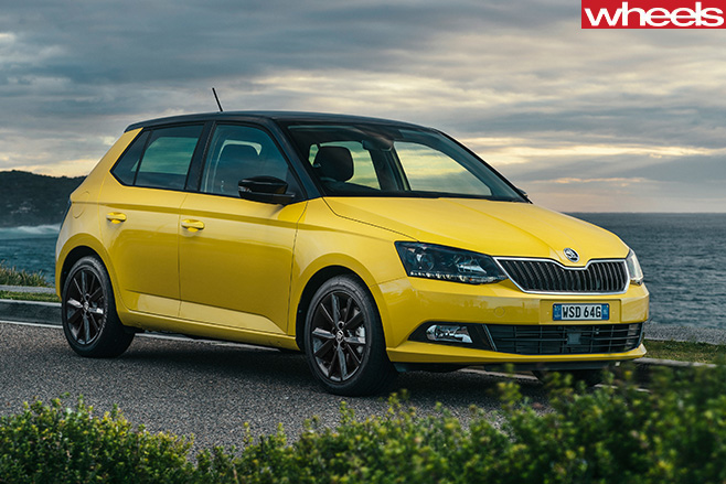 Yellow -Skoda -Fabia