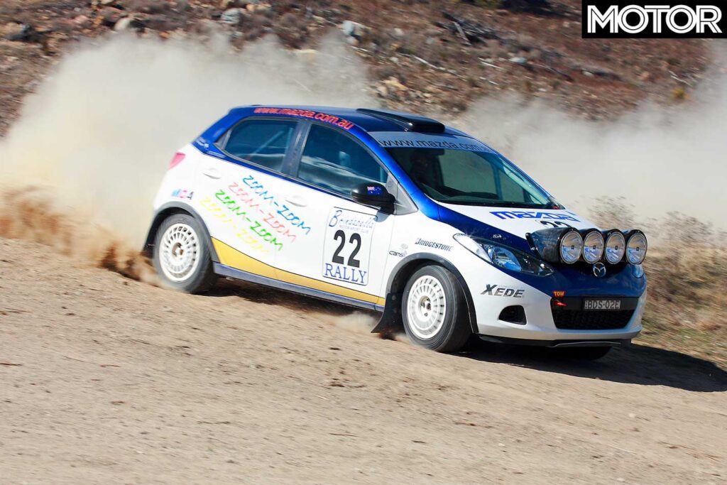How to drive in a rally stage with a Mazda 2 rally car