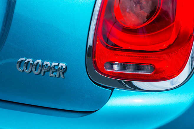 Mini Cooper Convertible rear badge