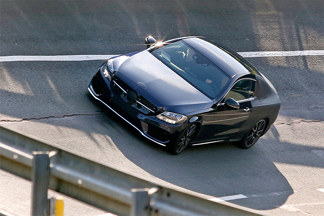 2015-Mercedes -C-Class -Coupe -Spy -top -track -32