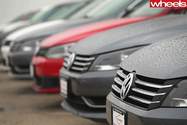 VW-Cars -Lined -Up -in -Carpark