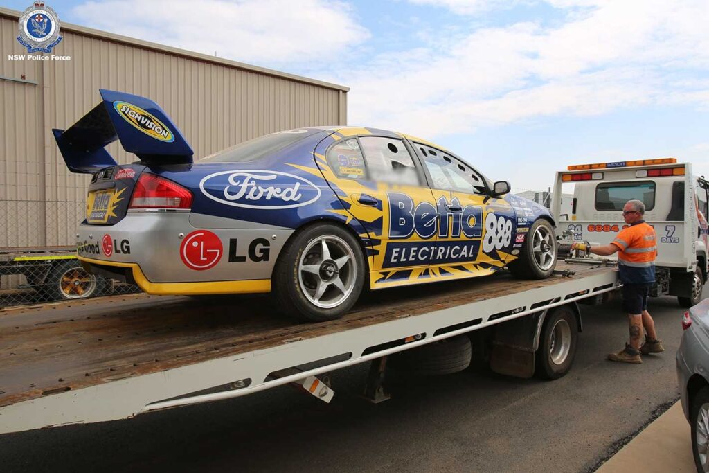 Ford Falcon V8 Supercar seized NSW drug bust