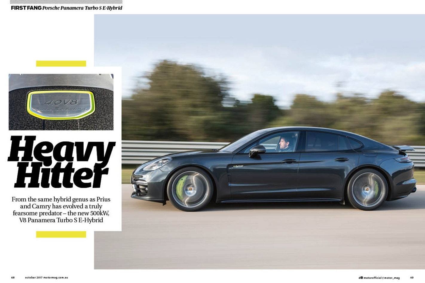 Porsche Panamera MOTOR October issue