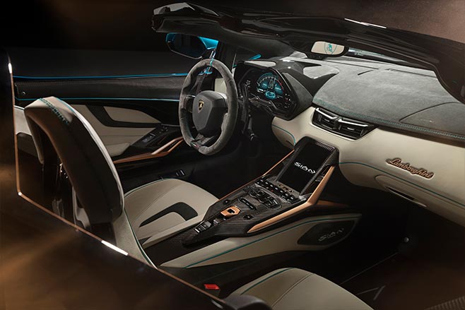 Lamborghini Sian Roadster interior