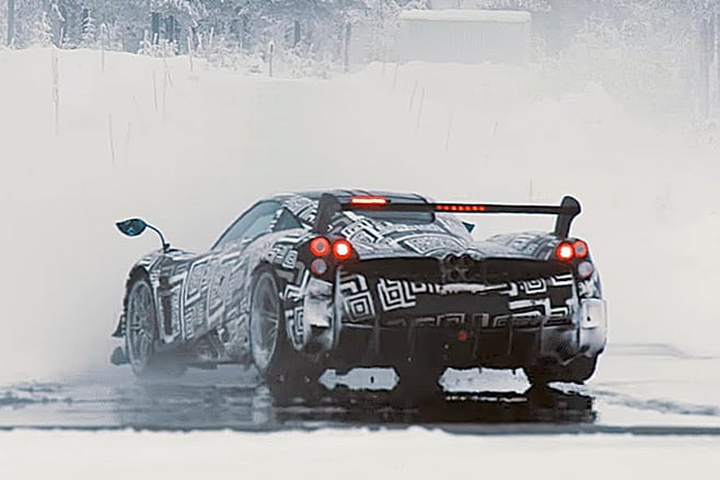 Pagani Huayra Drifting Ice