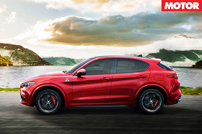 Alfa Romeo Stelvio side driving