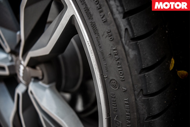 Scufffed audi s1 wheel