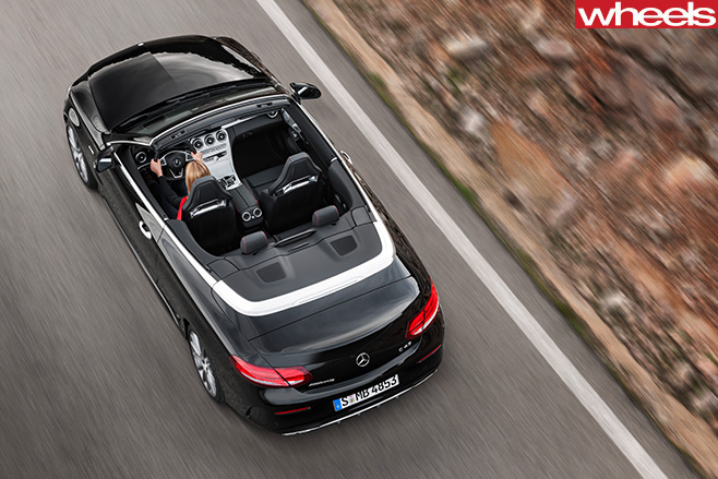 Mercedes -C43-AMG-side -roof -down
